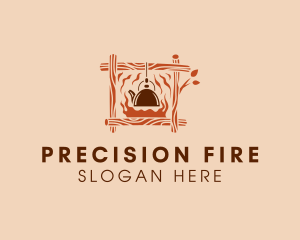 Fire Cooking Kettle logo design