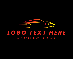 Auto Detailing - Race Car Garage logo design
