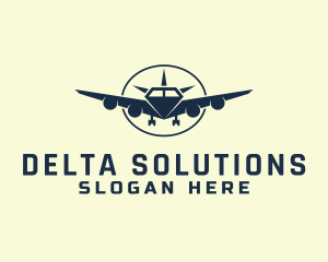 Delta - Diamond Airplane Transport logo design