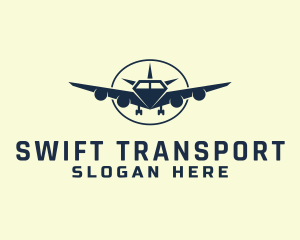 Diamond Airplane Transport logo design