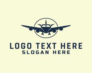 Booking - Diamond Airplane Transport logo design