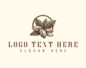 Rustic - Almond Organic Nuts logo design