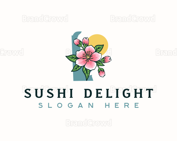 Delaware Peach Blossom Logo