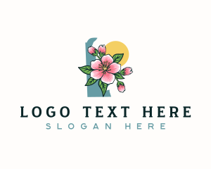 Peach Blossom - Delaware Peach Blossom logo design