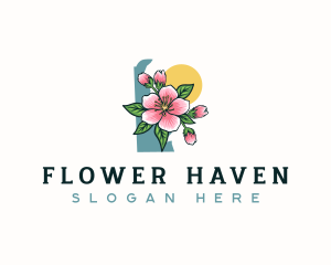 Delaware Peach Blossom logo design