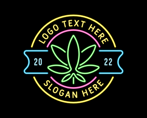 Nightclub - Cannabis Neon Nightclub logo design