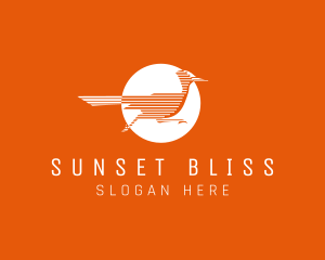 Sunset - Sunset Whimbrel Bird logo design