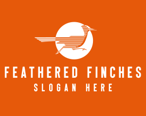 Sunset Whimbrel Bird logo design