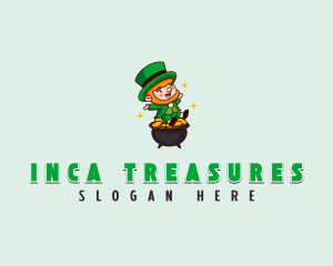 Leprechaun Gold Treasure logo design