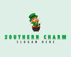 Leprechaun Gold Treasure logo design