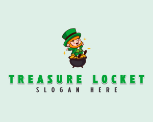 Leprechaun Gold Treasure logo design