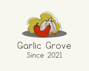 Garlic - Organic Chili Ingredients logo design