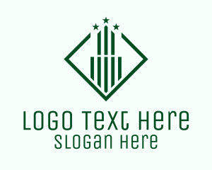 High Rise - Green Star Tower logo design