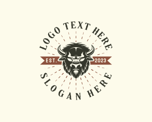 Ox - Western Buffalo Rodeo logo design