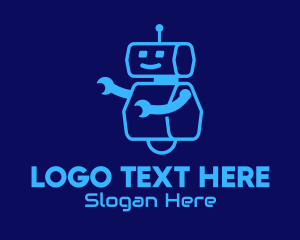Toy Shop - Blue Robot Toy logo design