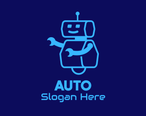 Engineering - Blue Robot Toy logo design