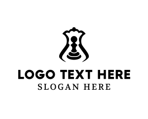 Strategy - Chess Pawn Queen logo design