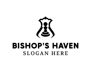 Bishop - Chess Pawn Queen logo design