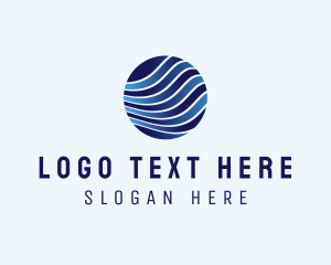 Delivery Service - Wave Sphere Globe logo design