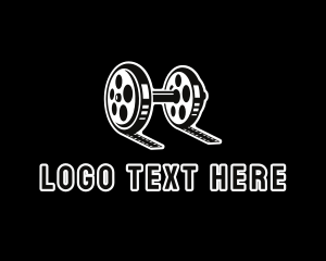 Black And White - Heavy Workout Video Films logo design