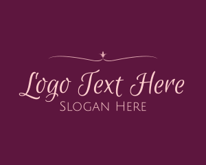 Simple Script Feminine Text Logo