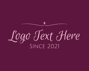 Simple Script Feminine Text logo design