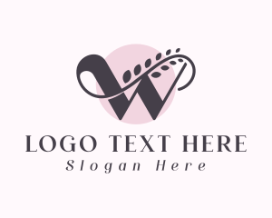 Wheat - Leaf Nature Letter W logo design