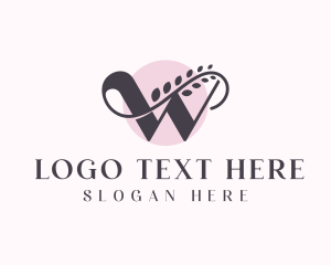 Dermatology - Leaf Nature Letter W logo design