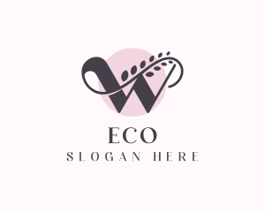 Cosmetics - Leaf Nature Letter W logo design