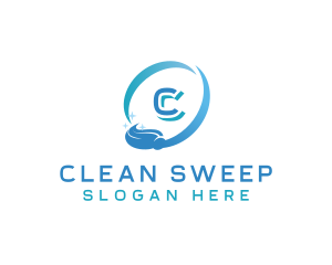 Sweep - Mop Housekeeping Clean logo design