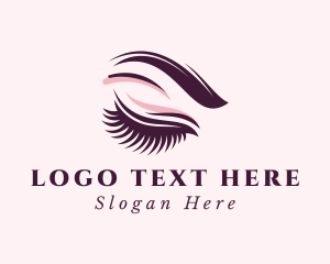 Cosmetics - Female Aesthetic Eyelash logo design