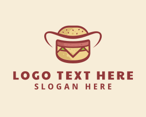 Food - Burger Hat Fast Food logo design