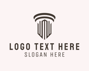 Legal Service - Column Architecture Museum logo design