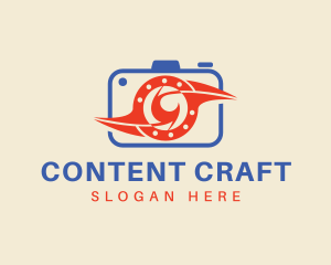 Blogging - Camera Lens Photography logo design