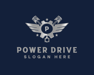 Engine - Piston Engine Garage logo design