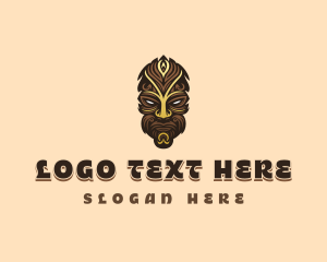 Maori Mask - Ethnic Tribal Mask logo design