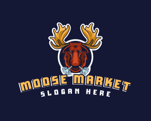 Wild Angry Moose Gaming logo design