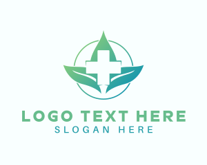 Surgery - Medical Cross Leaves logo design