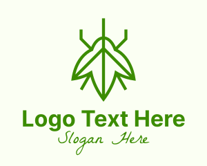 Green Leaf Insect Logo