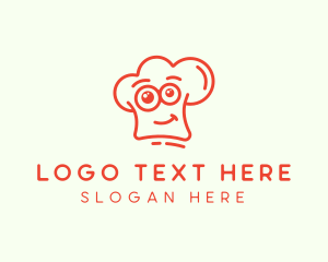 Online Food Delivery - Chef Hat Cartoon logo design