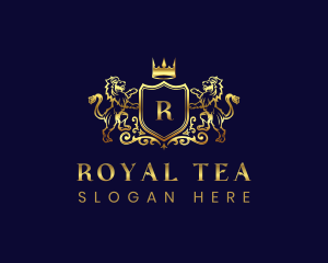 Lion Shield Royal logo design