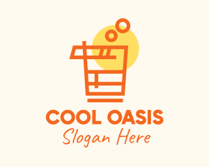 Refreshment - Orange Summer Drink logo design