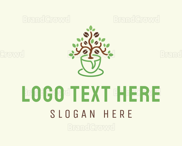 Natural Coffee Plant Logo