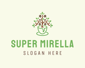 Coffee - Natural Coffee Plant logo design