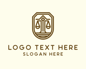 Law Enforcement - Judiciary Scale Badge logo design