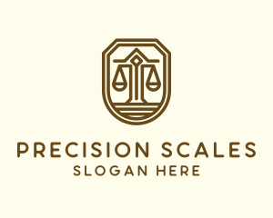 Judiciary Scale Badge logo design