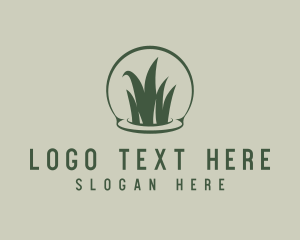 Vegetation - Grass Lawn Landscaping logo design