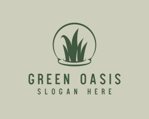 Vegetation - Grass Lawn Landscaping logo design