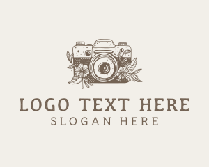 Videography - Camera Floral Photographer logo design
