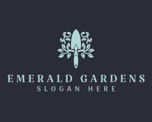 Lawn Gardening Trowel logo design